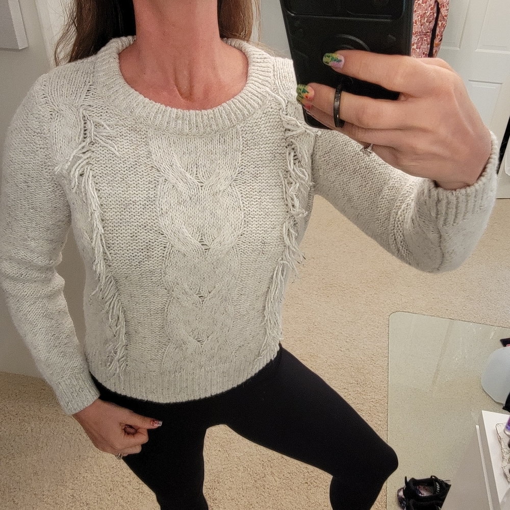 Abercrombie & Fitch Sweater with Fringe Size Small